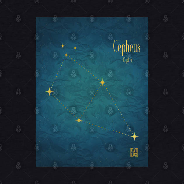 Night Sky Constellations - Cepheus by fiatluxillust